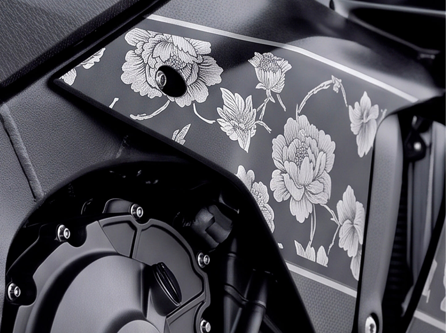 Dark Florale Lines